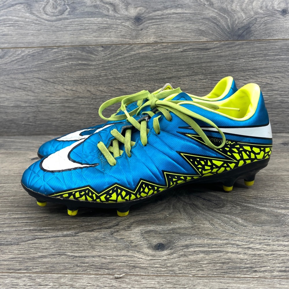 Nike Hypervenom Phade II FG Soccer Cleats Women 8.5 Blue Volt 744946-400